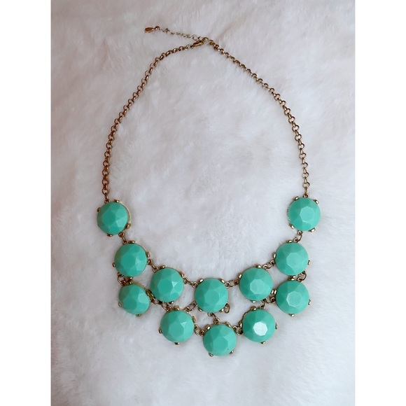 Forever 21 Teal statement necklace - Picture 1 of 4